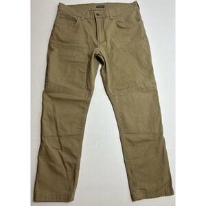 Origin USA Mens 36x30 MOAB Stretch Cotton Taper Pants Outdoor Khaki Canvas EUC